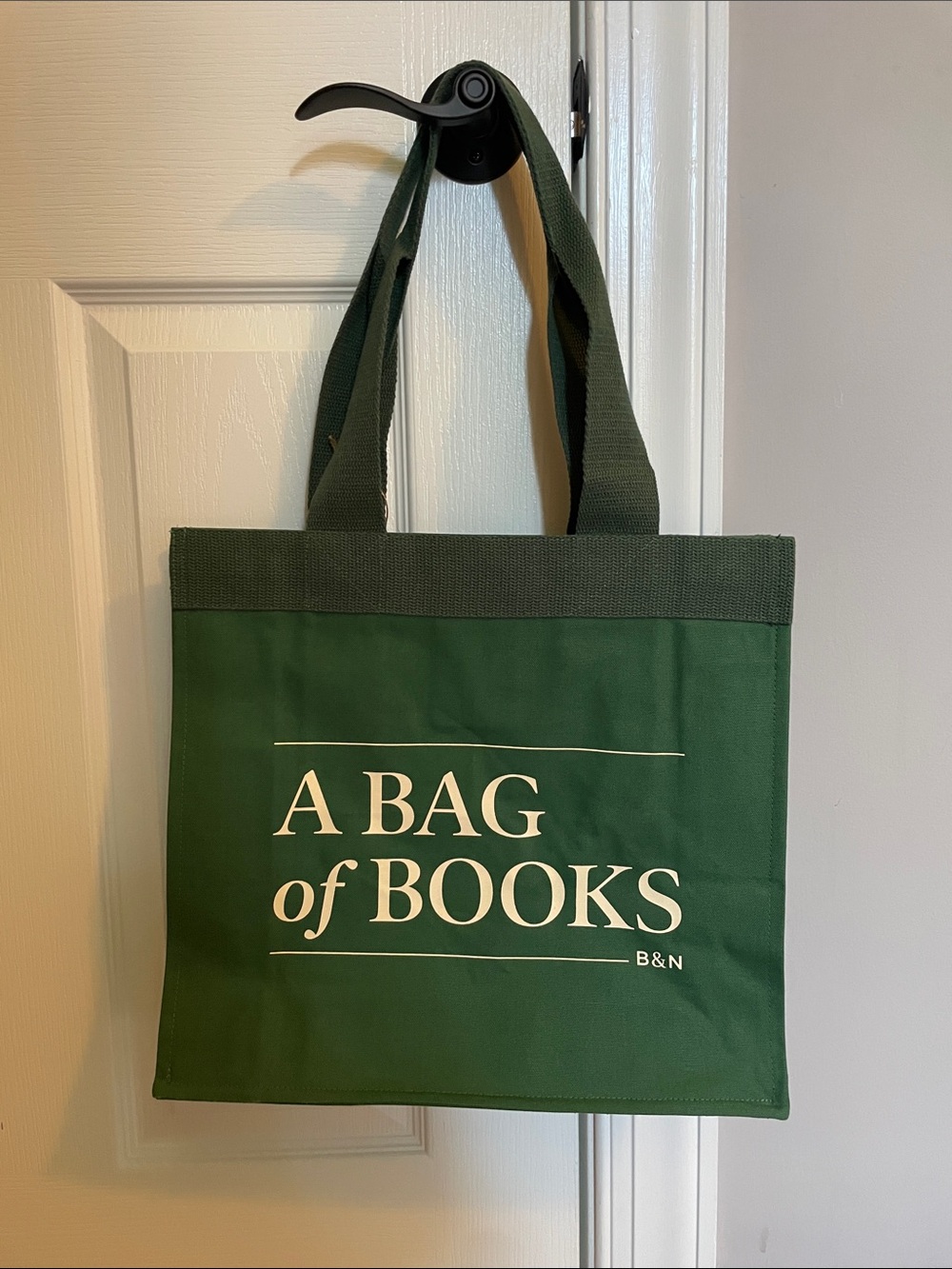 Barnes & Noble A Bag of Books Green Canvas Tote Bag